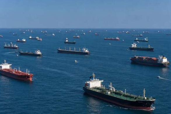 Вид на нефть через Ормузский пролив